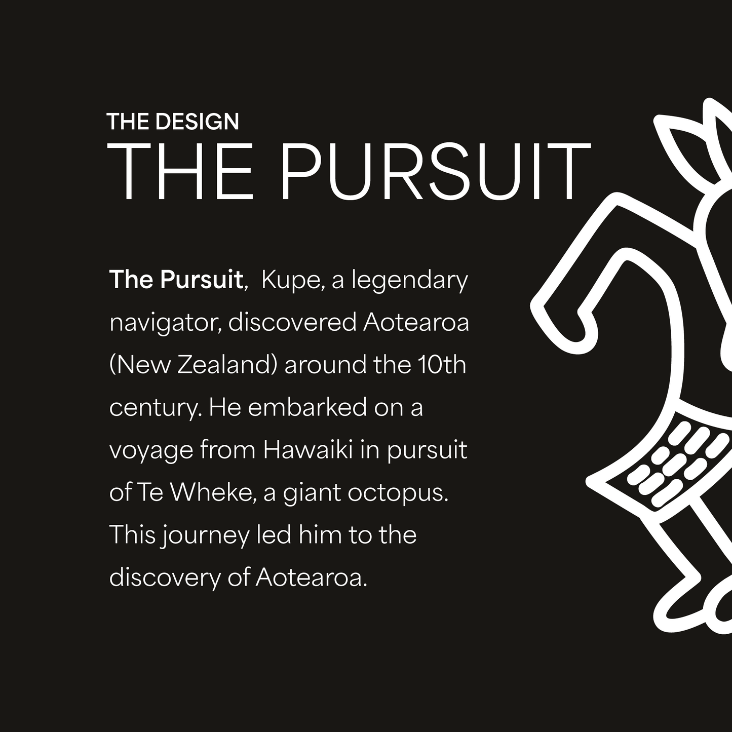 The Pursuit Poster explanation, created by Talia Musson. Symbolic of the discovery of Aotearoa